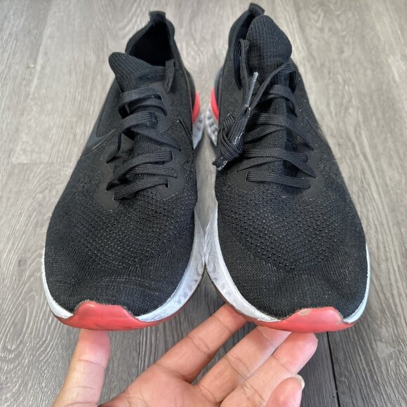 Nike Epic React Flyknit 2 Men’s Size 12 Black Running Shoes Sneakers BQ8928-003